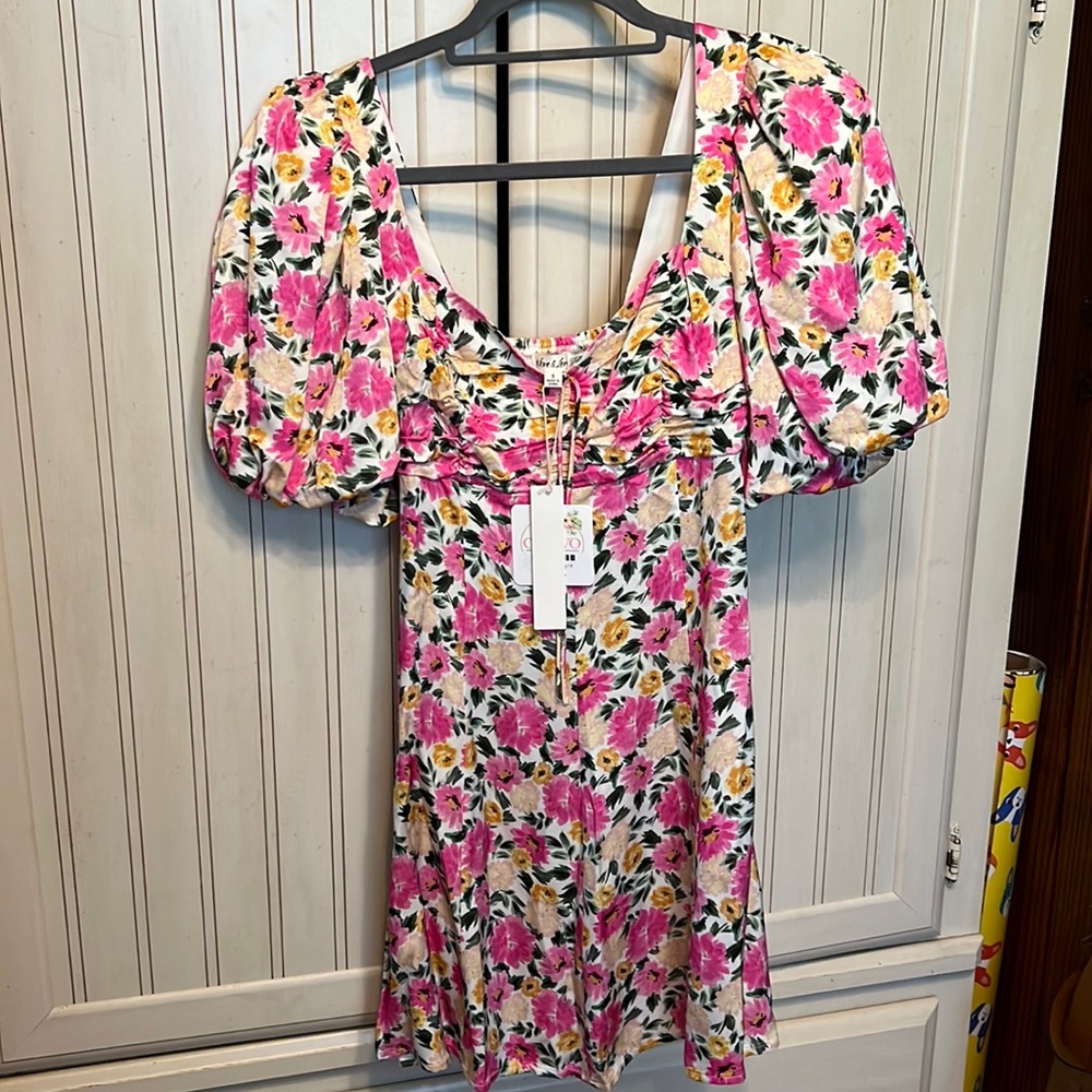 For Love & Lemons flower print dress. Size small. NWT